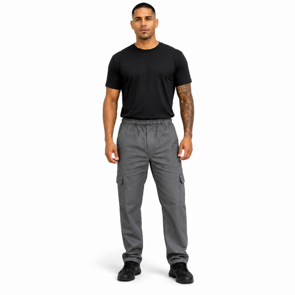 Calça Operacional Cargo de Brim 6 Bolsos